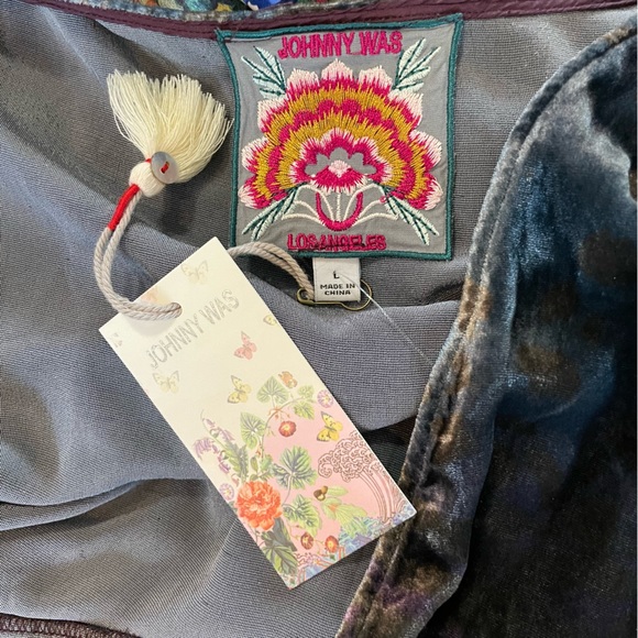 Johnny Was Ombré Cheetah Velvet Wrap Dress - Picture 4 of 5